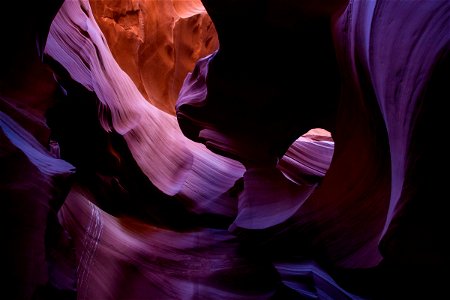 Sunlit Rock Formations Of Lower Antelope Canyon