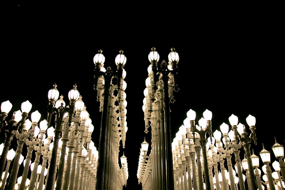 Urban Light Art Installation At Night