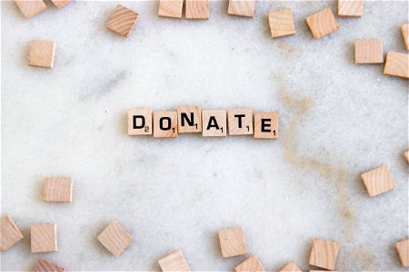 Word Donate In Scrabble Tiles