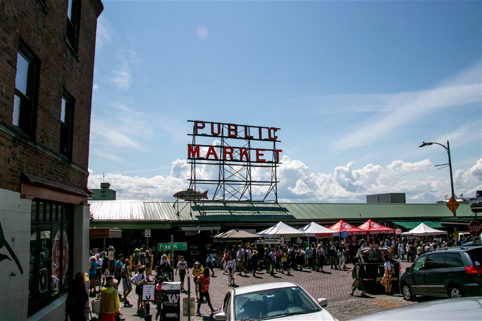 Crowd At Pike Place Public Market photo