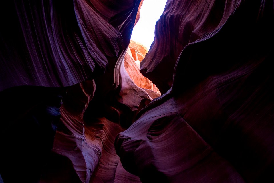 Daylight Through Antelope Canyon Folds