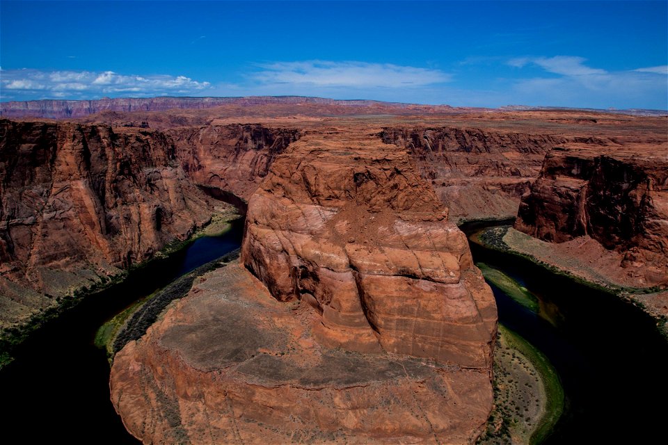 Water Stream Of Horseshoe Bend In Arizona