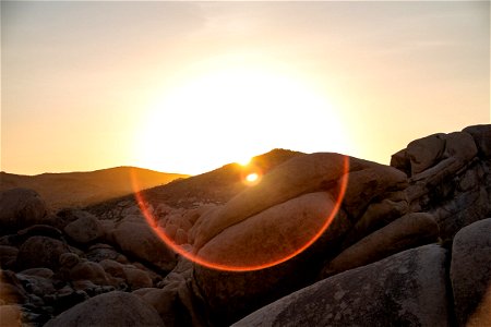 Sunset Behind Rocks