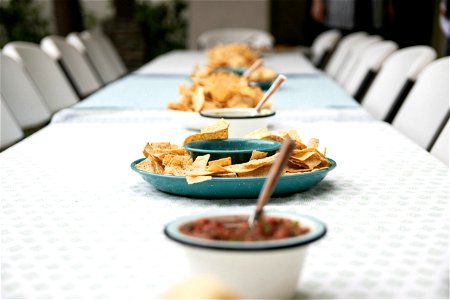 Snacks On Long Table