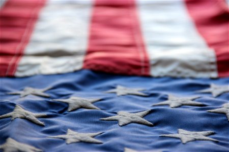 Close Up Of Stars Of American Flag