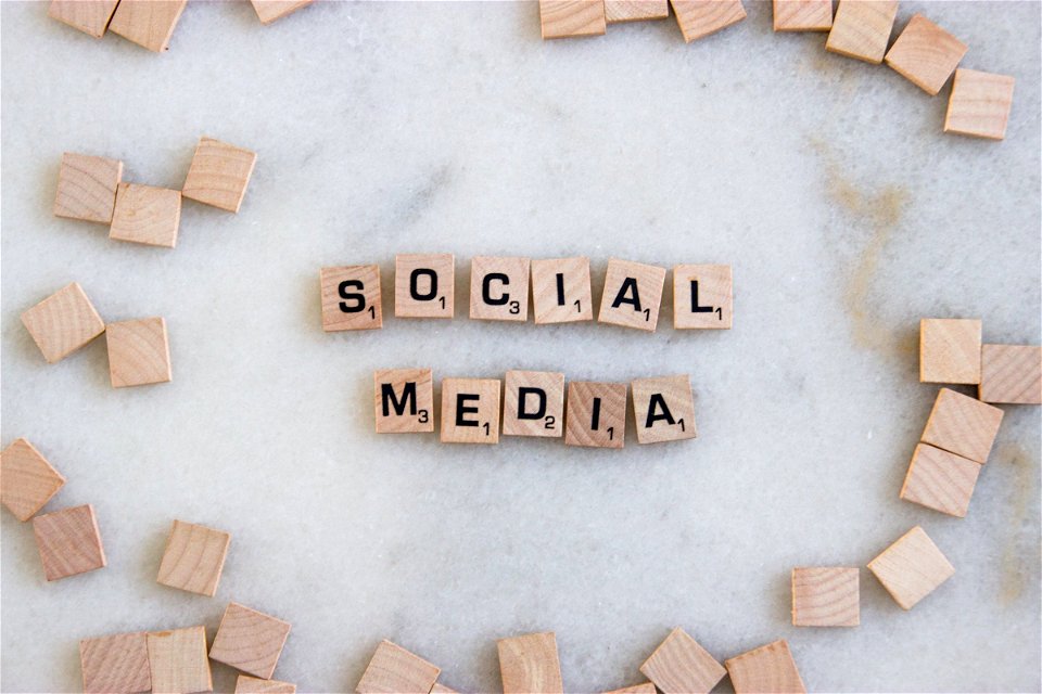 Social Media In Scrabble Tiles photo