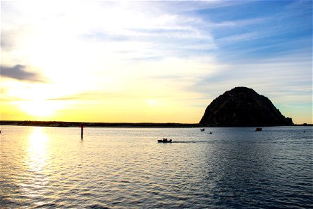 Sunset Over Morro Bay In California photo