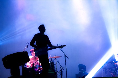 Silhouette Of Performer On Stage photo