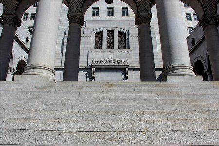 Steps And Arcade Of City Hall Entrance