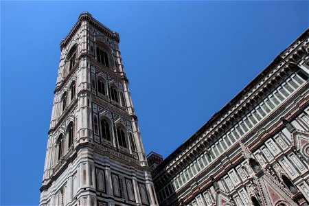 Bell Tower Of Florence Cathedral In Italy photo