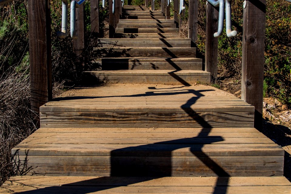 Wooden Outdoor Stairs Steps