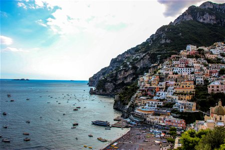Cliff Side Village On Amalfi Coast photo