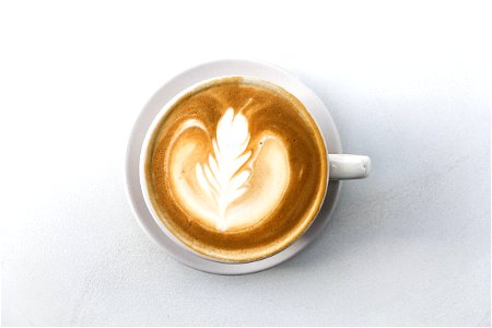 Latte Art In Coffee Cup photo