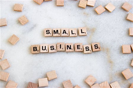 Small Business In Scrabble Tiles photo