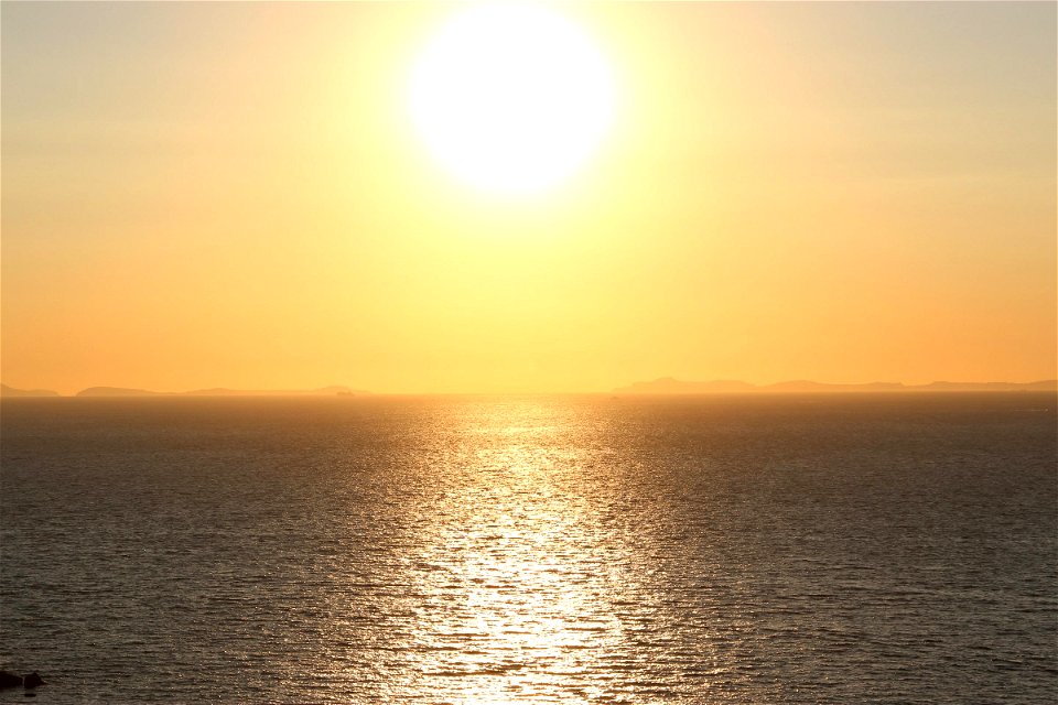 Early Sunset On Ocean photo