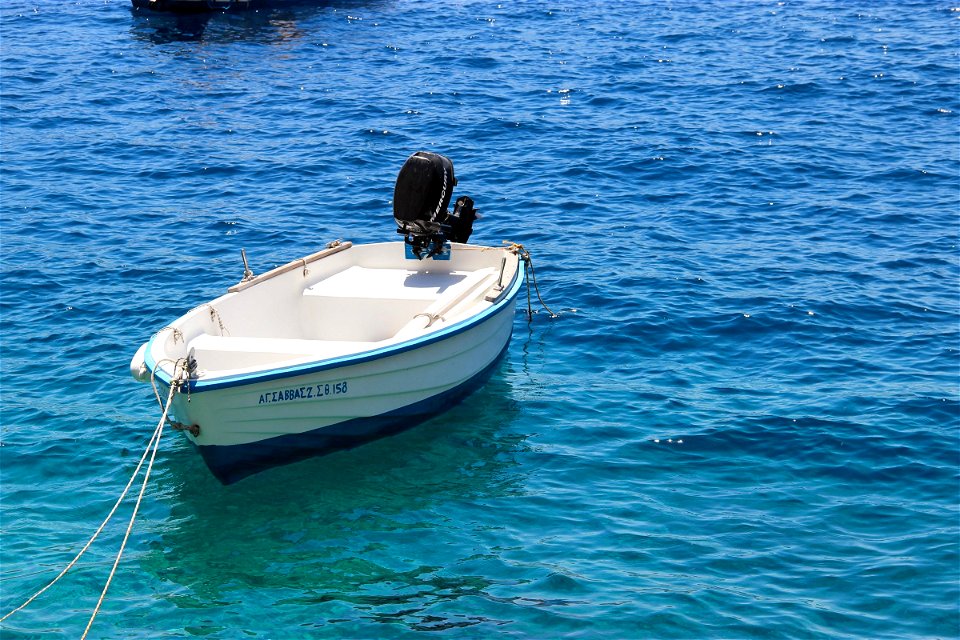 Empty Motorboat On Water photo