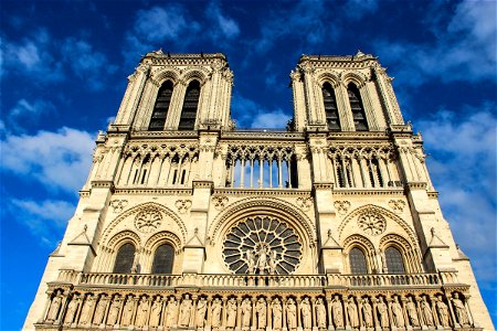 Facade Of Notre Dame Cathedral photo