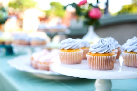 Cupcakes On Cake Stand photo