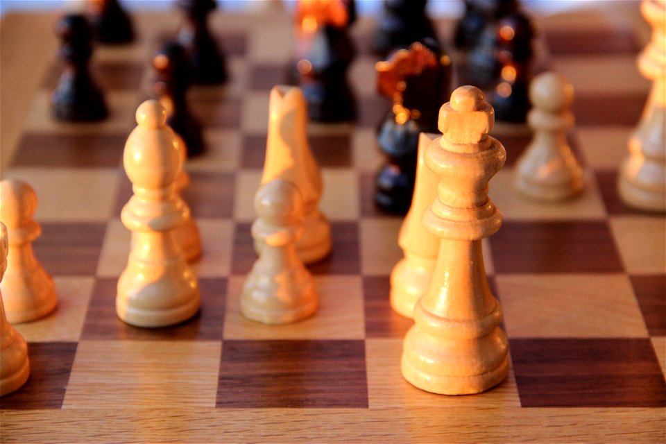 Chess Pieces On Board