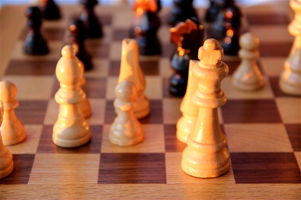 Chess Pieces On Board photo