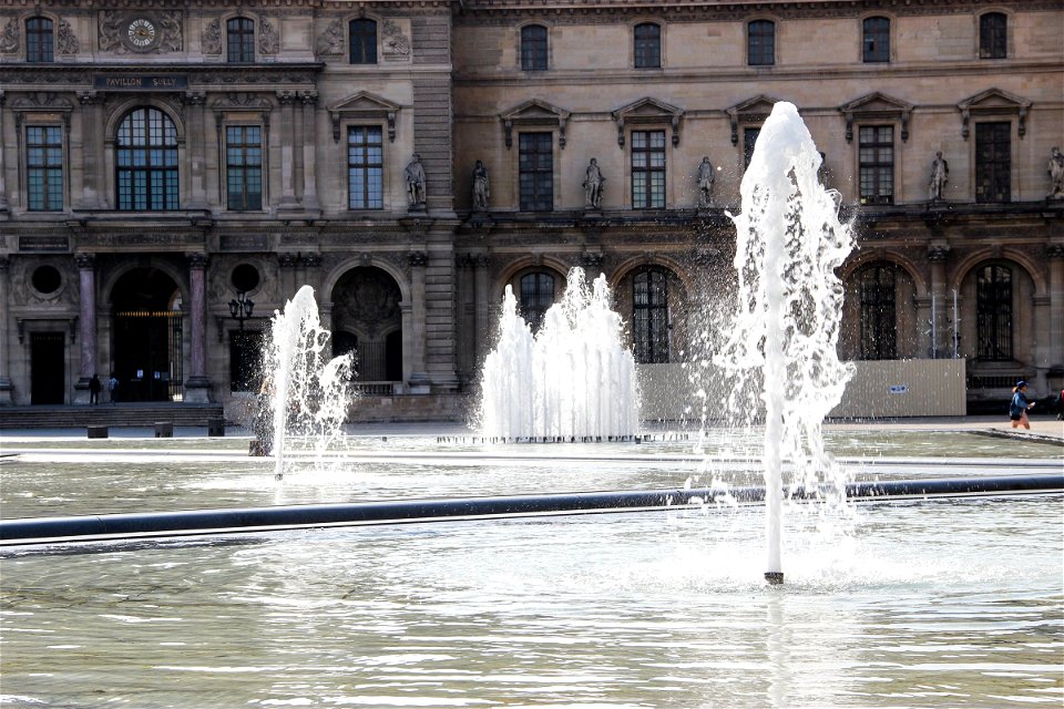 Water Fountains Spraying Up
