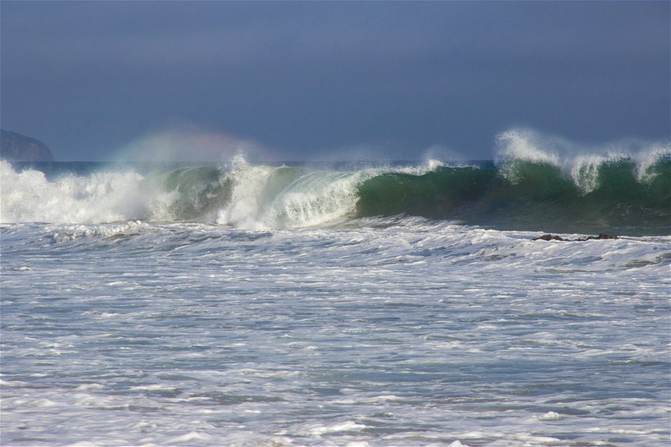 Ocean Waves Crashing On Shore photo