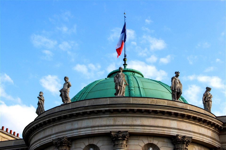 French Flag On Dome Roof