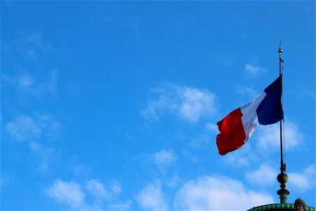 Flag Of France On Pole