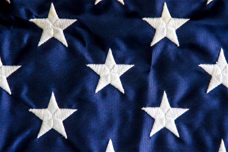 Close Up of Stars on American Flag