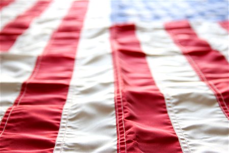 Close Up of American Flag Stripes photo