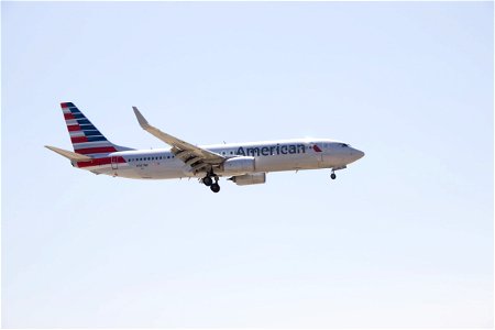 American Airlines Plane in Sky photo