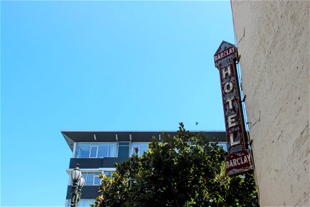 Hotel Sign on Building