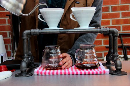 Man Doing Pour Over Coffee