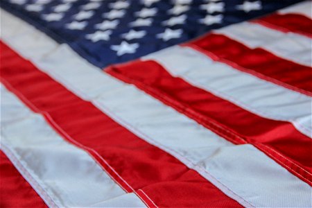 Close Up of American Flag photo