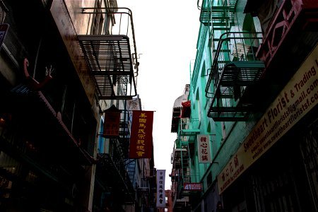 Alley Through Chinese Buildings photo