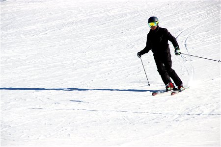 Man Skiing on Snow photo