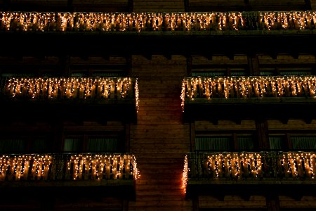 Christmas Lights on Balconies photo