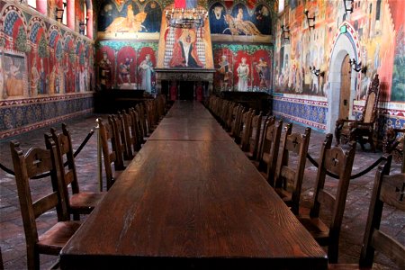 Banquet Table in Medieval Hall