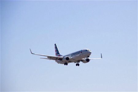 American Airlines Airplane in Sky photo