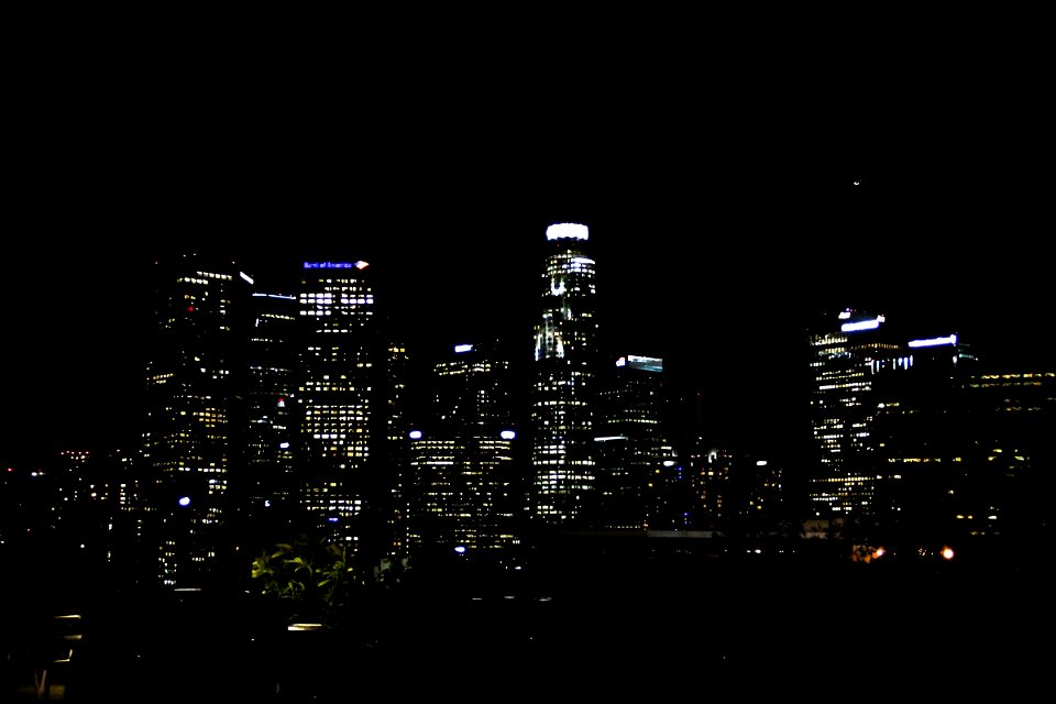 City Skyscrapers at Night photo