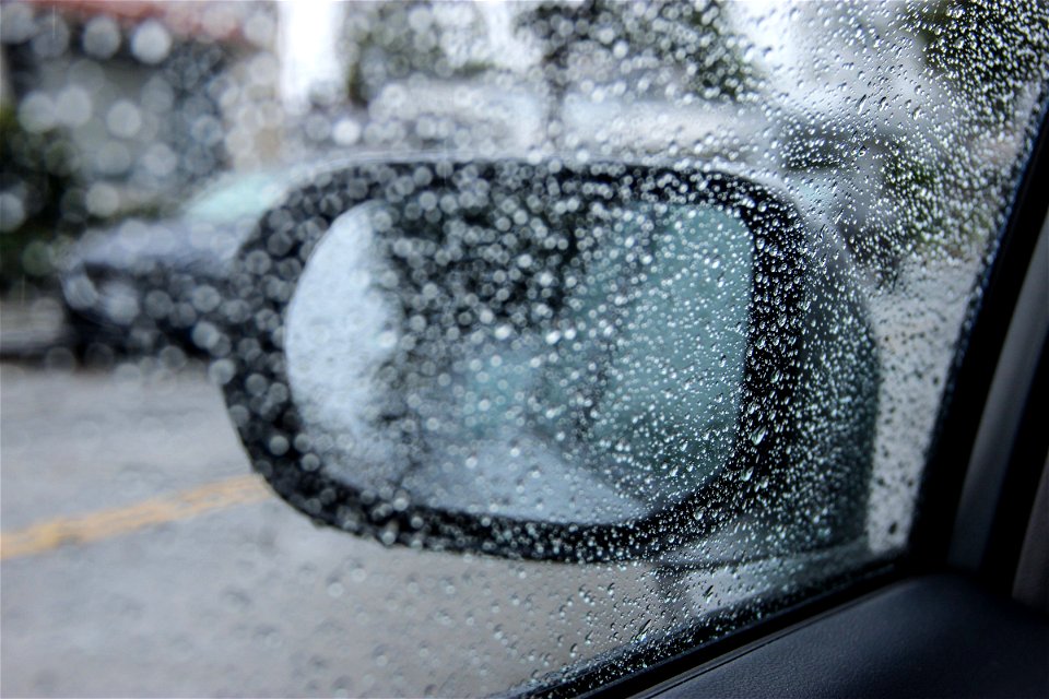 Side View Mirror in Rain photo