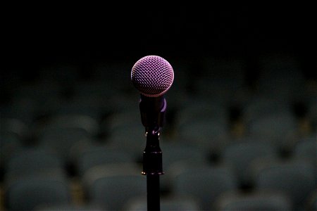 Microphone on Stand photo