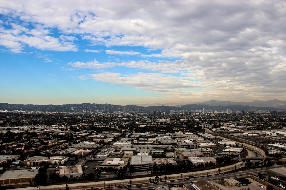 Urban City Under Sky with Clouds photo