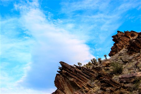 Jagged Desert Rock Formation photo