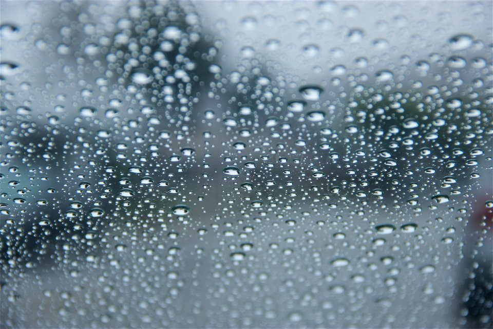 Raindrops on a Glass Window photo