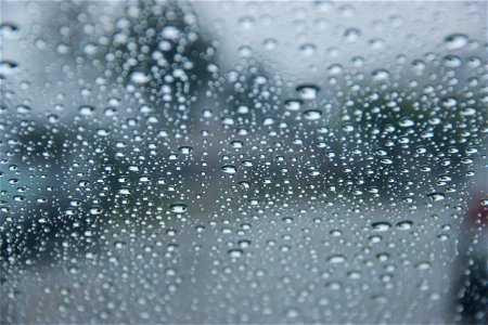 Raindrops on a Glass Window photo
