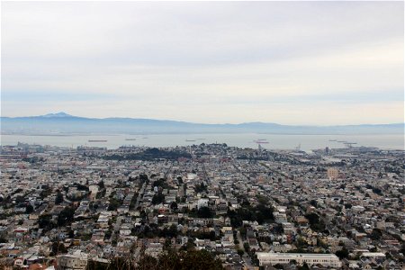 City by Bay and Mountains