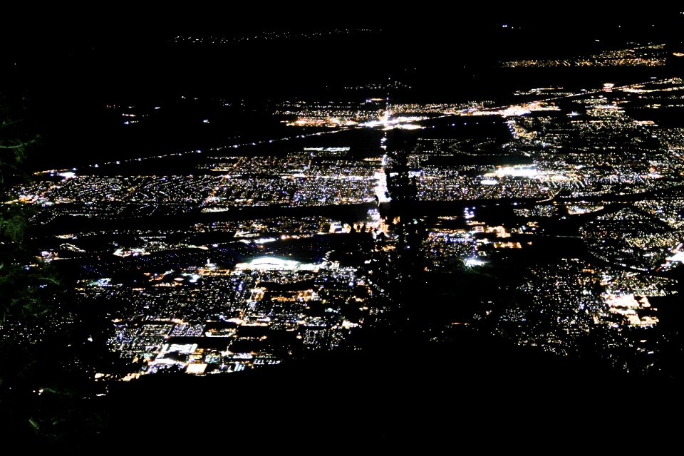 View of City Lights at Night photo