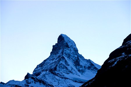 Matterhorn Mountain Peak in Evening photo