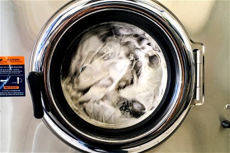 Laundry Spinning in Washing Machine